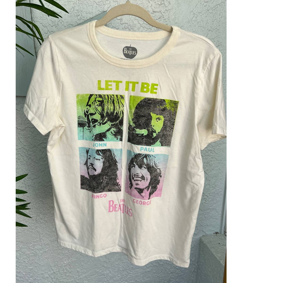 The Beatles Tops - Like New The Beatles Let It Be T-Shirt Sz Large Cream Color Women's